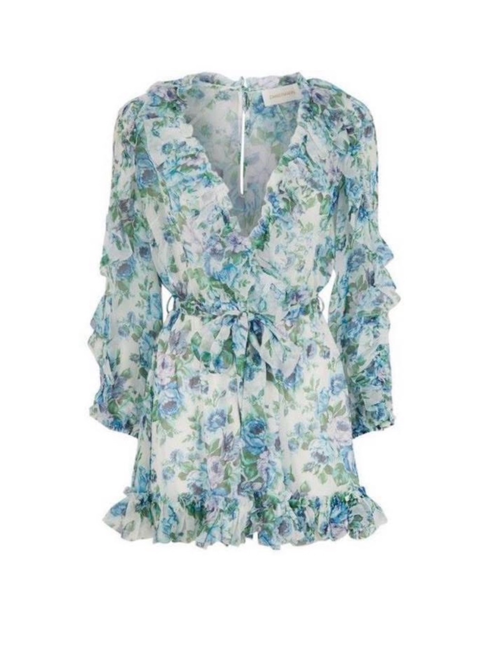 Zimmermann Whitewave silk ruffled romper sz 1
